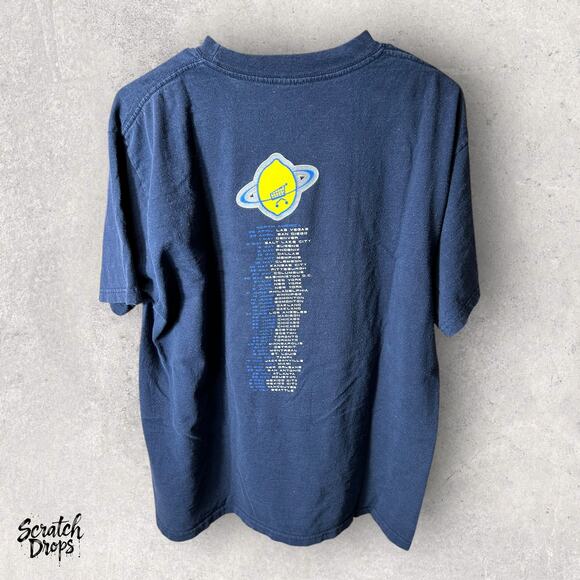 VTG Popmart U2 T-Shirt Large Blue Graphic Tee Band Merch Retro Concert Apparel - Picture 5 of 5